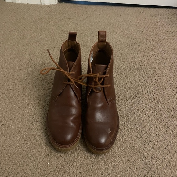Clarks Shoes - Classic Brown Booties with Smooth Leather